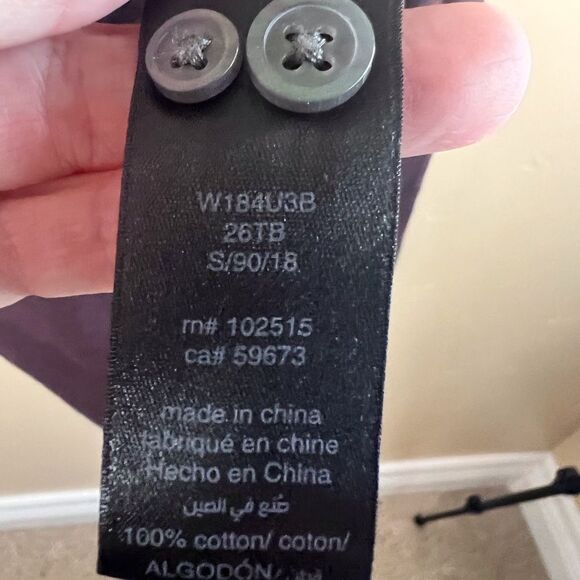 John Varvatos‎ Mens Long Sleeve Button Down Burgundy Dress Shirt Size Medium - Picture 4 of 7